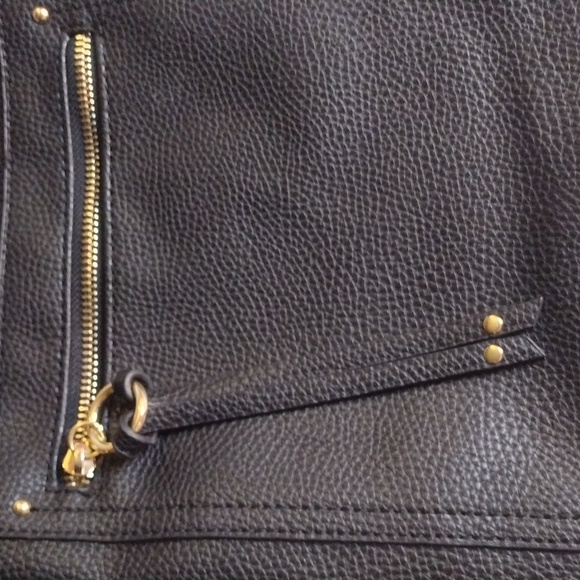 Shoulder/cross body Black leather like bag 9 1/2x12 - Picture 12 of 15